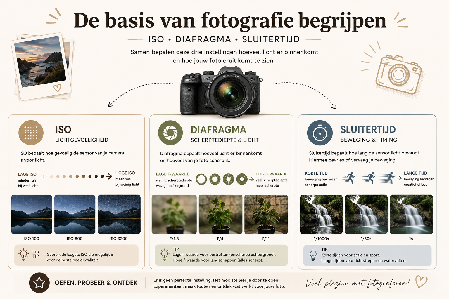 fotografie leren voor beginners diafragma iso sluitertijd